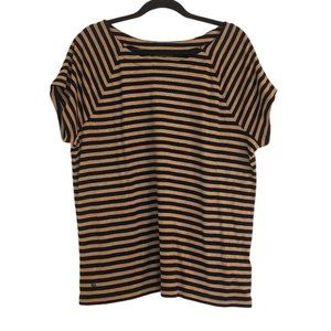 Ralph Lauren‎ tee size Large Metallic stipes gold black short sleeve green label